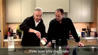 aerolatte  milk frother makes three layer caffè latte macchiato [upl. by Alric]