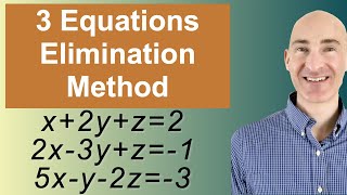 Solving Systems of 3 Equations Elimination [upl. by Lednic]