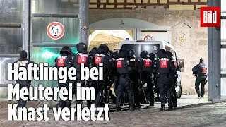 Gefängnismeuterei Polizei stürmt Knast in Thüringen  JVA Untermaßfeld [upl. by Karleen28]